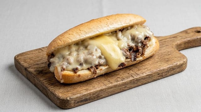 Swiss Philly Sandwich.