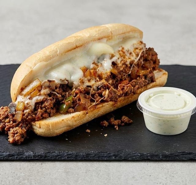 Italian Philly - Marinara & Provolone Sandwich.
