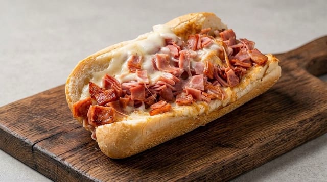 Hot Ham & Cheese Sandwich.