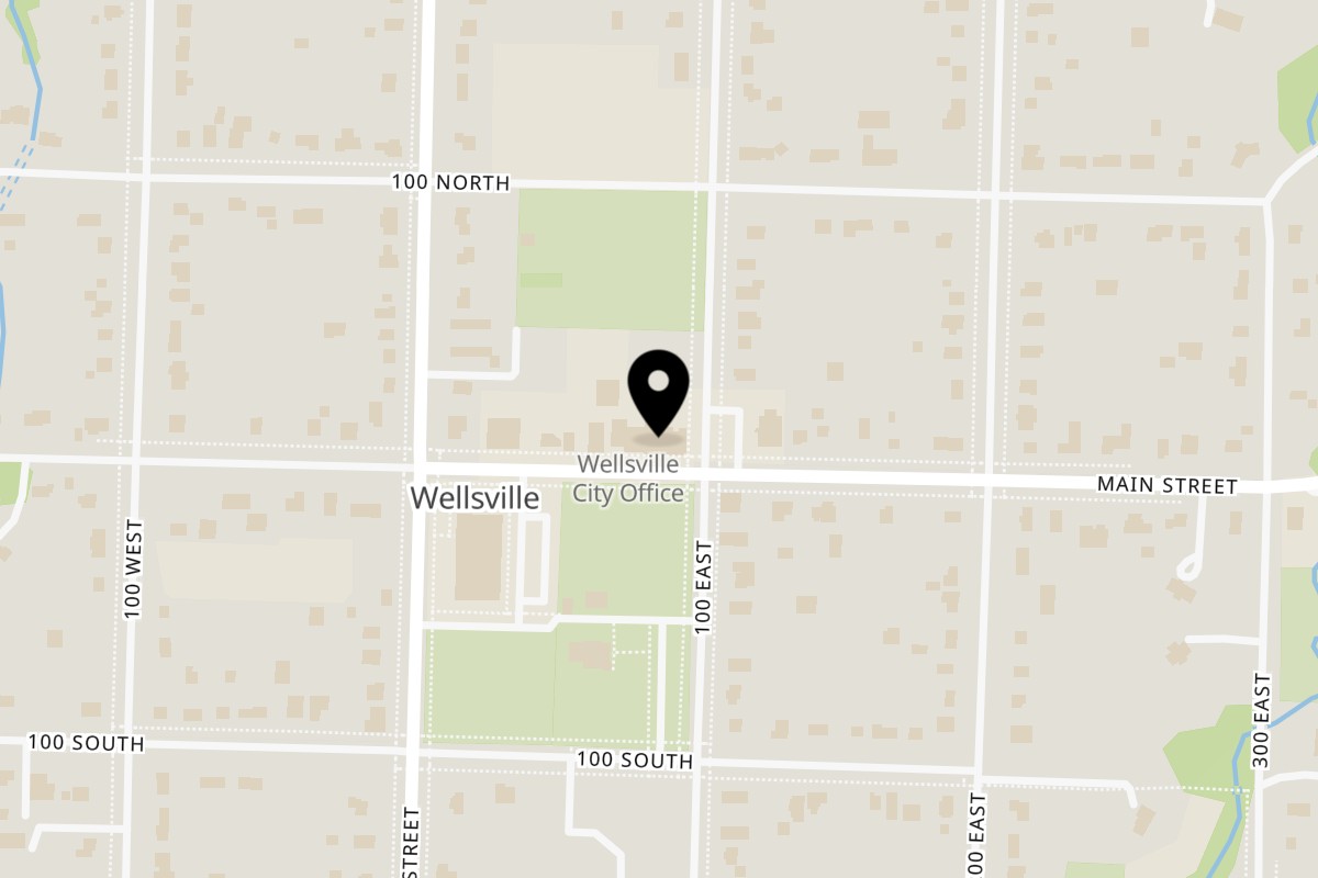 Map showing the location of Chef D's Philly's on 85 E Main St in Wellsville